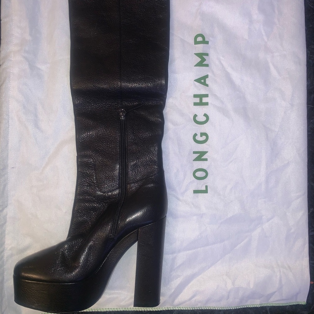 Brand new longschamp Run way knee high fashion week run way boots